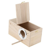 Max Wooden Cage Bird Parrot Parakeet Nest Small Animals House Middle Right Open