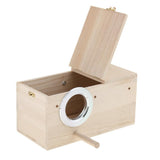 Max Wooden Cage Bird Parrot Parakeet Nest Small Animals House Large Left Open