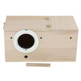 Max Wooden Cage Bird Parrot Parakeet Nest Small Animals House Large Left Open
