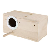 Max Wooden Cage Bird Parrot Parakeet Nest Small Animals House Large Left Open