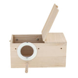 Max Wooden Cage Bird Parrot Parakeet Nest Small Animals House Large Left Open