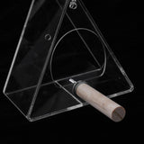 Max Clear Acrylic Bird Feeder Food Box Anti-scatter Parrot Feeder Triangular