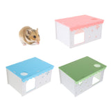 Max Small Animal House Cabin Cages Villa Hut Play Toy Hamster Exercise Toy Pink