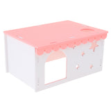 Max Small Animal House Cabin Cages Villa Hut Play Toy Hamster Exercise Toy Pink