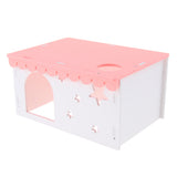Max Small Animal House Cabin Cages Villa Hut Play Toy Hamster Exercise Toy Pink