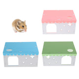 Max Small Animal House Cabin Cages Villa Hut Play Toy Hamster Exercise Toy Pink