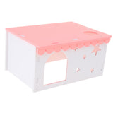Max Small Animal House Cabin Cages Villa Hut Play Toy Hamster Exercise Toy Pink
