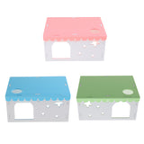 Max Small Animal House Cabin Cages Villa Hut Play Toy Hamster Exercise Toy Pink