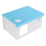 Max Small Animal House Cabin Cages Villa Hut Play Toy Hamster Exercise Toy Blue
