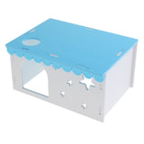Max Small Animal House Cabin Cages Villa Hut Play Toy Hamster Exercise Toy Blue