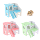 Max Hamster House Cages Wooden Small Animals Villa Hut Play Toy Blue