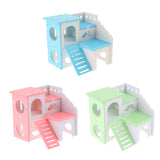 Max Hamster House Cages Wooden Small Animals Villa Hut Play Toy Blue