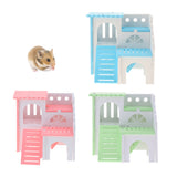 Max Hamster House Cages Wooden Small Animals Villa Hut Play Toy Blue