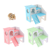 Max Hamster House Cages Wooden Small Animals Villa Hut Play Toy Blue