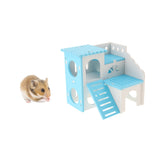 Max Hamster House Cages Wooden Small Animals Villa Hut Play Toy Blue