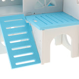 Max Hamster House Cages Wooden Small Animals Villa Hut Play Toy Blue
