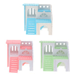 Max Hamster House Cages Wooden Small Animals Villa Hut Play Toy Blue