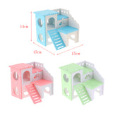Max Hamster House Cages Wooden Small Animals Villa Hut Play Toy Pink