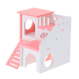 Max Hamster House Cages Wooden Small Animals Villa Hut Play Toy Pink