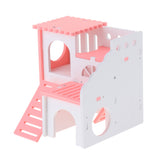 Max Hamster House Cages Wooden Small Animals Villa Hut Play Toy Pink