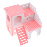 Max Hamster House Cages Wooden Small Animals Villa Hut Play Toy Pink