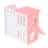 Max Hamster House Cages Wooden Small Animals Villa Hut Play Toy Pink
