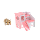 Max Hamster House Cages Wooden Small Animals Villa Hut Play Toy Pink