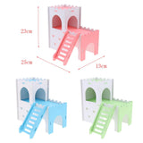 Max Hamster Hideout House Cabin Cages Wooden Villa Hut Play Toy Green