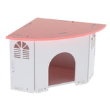 Max Small Animals House Cage Wooden Villa Hut Toy Hamster Exercise Toy Pink