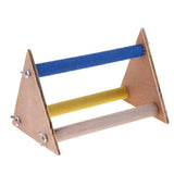 Maxbell Parrot Perch Table Top Stand Platform Paw Grinding Chew Toy Pet Playstand 2