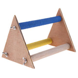 Maxbell Parrot Perch Table Top Stand Platform Paw Grinding Chew Toy Pet Playstand 2