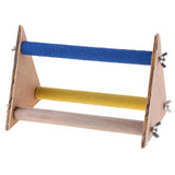 Maxbell Parrot Perch Table Top Stand Platform Paw Grinding Chew Toy Pet Playstand 2