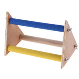 Maxbell Parrot Perch Table Top Stand Platform Paw Grinding Chew Toy Pet Playstand 2