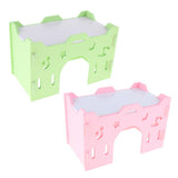 Maxbell Hamster Hideout House Wooden Living Hut Exercise Funny Nest Toy green