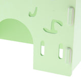 Maxbell Hamster Hideout House Wooden Living Hut Exercise Funny Nest Toy green