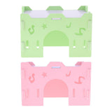 Maxbell Hamster Hideout House Wooden Living Hut Exercise Funny Nest Toy green