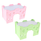 Maxbell Hamster Hideout House Wooden Living Hut Exercise Funny Nest Toy green