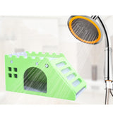 Maxbell Hamster Hideout House Wood Living Hut Exercise Funny Nest Toy for Rat green