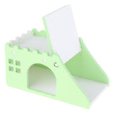 Maxbell Hamster Hideout House Wood Living Hut Exercise Funny Nest Toy for Rat green