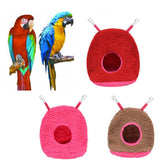 Maxbell Parrot Bird Hammock Hanging Cave Snuggle Happy Hut Tent Bed Toy Red