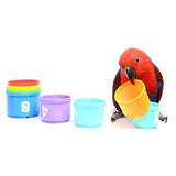 Maxbell Parrot Food Toys Educational Stacking Cup Toy Chewing Training for Bird