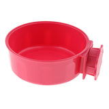Maxbell Pet Dog Bolt On Cage Bowl Coop Cup, Clamp Puppy Crate Hanging Dish Red