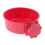 Maxbell Pet Dog Bolt On Cage Bowl Coop Cup, Clamp Puppy Crate Hanging Dish Red