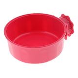 Maxbell Pet Dog Bolt On Cage Bowl Coop Cup, Clamp Puppy Crate Hanging Dish Red