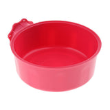 Maxbell Pet Dog Bolt On Cage Bowl Coop Cup, Clamp Puppy Crate Hanging Dish Red