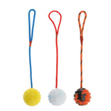 Maxbell Pet Dog and Cat Interactive Play Interactive Ball with Rope Toy Yellow