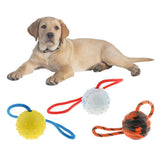 Maxbell Pet Dog and Cat Interactive Play Interactive Ball with Rope Toy Yellow