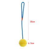 Maxbell Pet Dog and Cat Interactive Play Interactive Ball with Rope Toy Yellow