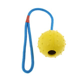 Maxbell Pet Dog and Cat Interactive Play Interactive Ball with Rope Toy Yellow
