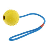 Maxbell Pet Dog and Cat Interactive Play Interactive Ball with Rope Toy Yellow